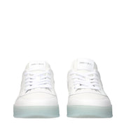 Jimmy Choo White Leather Low Top Sneakers