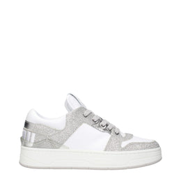 Jimmy Choo White Leather Low Top Sneakers