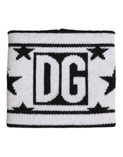 Dolce & Gabbana White Black Wool Logo #DGMILLENNIALS Wristband