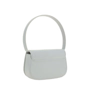 Diesel White Calf Leather Bos Taurus Shoulder Bag