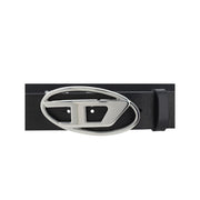 Diesel Black Calf Leather Bos Taurus Regular Belt