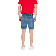 Replay Blue Cotton Bermuda Shorts