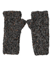 Dolce & Gabbana Gray Virgin Wool Knitted Fingerless Men Gloves