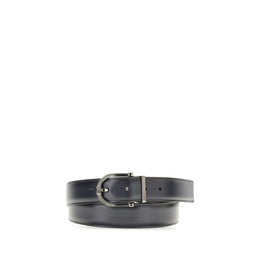 Ferragamo Black Calf Leather Bos Taurus Regular Belt