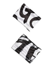Dolce & Gabbana Black White DG Logo Silk 1 Pair Wristband