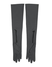 Dolce & Gabbana Dark Gray Viscose Elbow Length Mitten Men Gloves