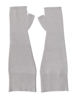 Dolce & Gabbana Gray Virgin Wool Knitted Fingerless Men Gloves