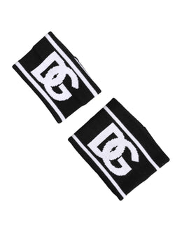 Dolce & Gabbana Black White DG Logo Cotton 1 Pair One Wristband