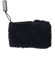 Dolce & Gabbana Black Wool Knitted Sweatbands Men Wristband