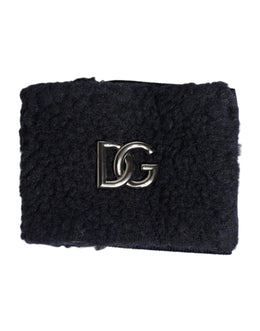 Dolce & Gabbana Black Polyester Logo Plaque Men One Size Wristband
