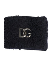 Dolce & Gabbana Black Polyester Logo Plaque Men One Size Wristband