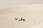 Maison Margiela White Mid Waist Knee Length Bermuda Shorts