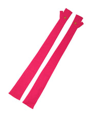 Dolce & Gabbana Pink Wool Fingerless Elbow Length Mitten Gloves