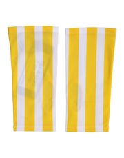 Dolce & Gabbana Yellow White Nylon Fingerless Wrist Length Gloves