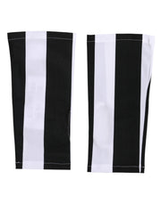 Dolce & Gabbana Black White Nylon Fingerless Wrist Length Gloves