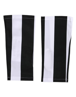 Dolce & Gabbana Black White Nylon Fingerless Wrist Length Gloves