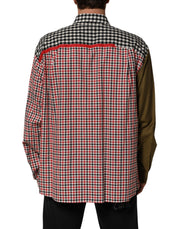 Dolce & Gabbana Multicolor Cotton Collared Checkered Shirt