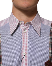 Dolce & Gabbana Multicolor Cotton Collared Checkered Shirt