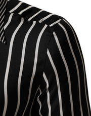 Dolce & Gabbana Black White Stripes Men MARTINI Dress Shirt