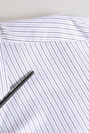 Dolce & Gabbana White Stripes Long Sleeves GOLD Dress Shirt