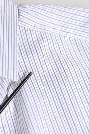 Dolce & Gabbana White Stripes Cotton Men GOLD Dress Shirt