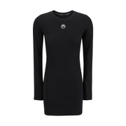 Marine Serre Black Cotton Casual Dress