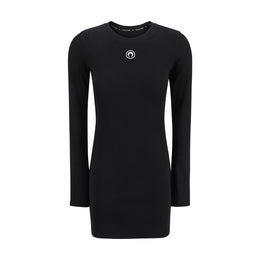 Marine Serre Black Cotton Casual Dress