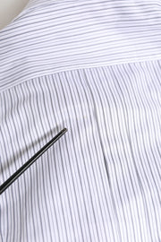 Dolce & Gabbana White Stripes Long Sleeves GOLD Dress Shirt