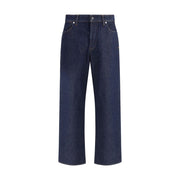 Stone Island Blue Cotton Straight-Leg Jeans