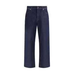 Stone Island Blue Cotton Straight-Leg Jeans