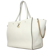 Jimmy Choo White Leather Shoulder Bag