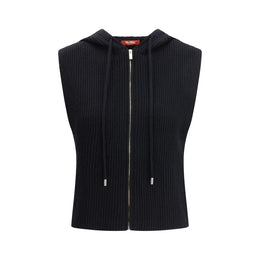 Max Mara Black Wool Sleveless Jacket