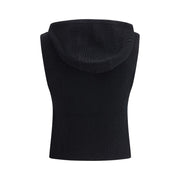 Max Mara Black Wool Sleveless Jacket