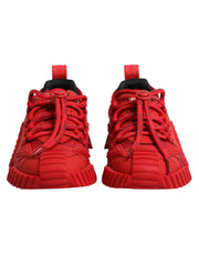 Dolce & Gabbana Red Logo Lace Low Top NS1 Sneakers Shoes