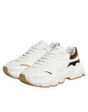Dolce & Gabbana White Gold Daymaster Low Top Sneakers Shoes