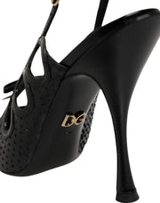 Dolce & Gabbana Leather High Heels Slingback Shoes