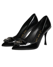 Dolce & Gabbana Black Bag Embellished Heels Pumps Shoes