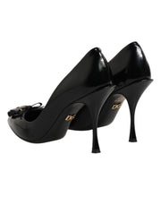 Dolce & Gabbana Black Bag Embellished Heels Pumps Shoes
