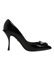 Dolce & Gabbana Black Bag Embellished Heels Pumps Shoes