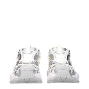 Versace White Fabric Chunky Sneakers