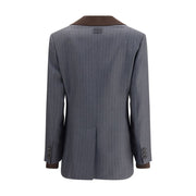 Miu Miu Gray Fleece Wool Blazer