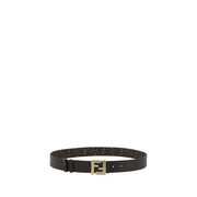 Fendi Brown Calf Leather Bos Taurus Regular Belt