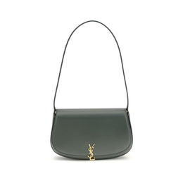 Saint Laurent Green Calf Leather Bos Taurus Shoulder Bag
