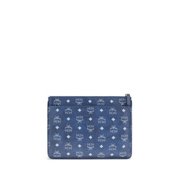 MCM Blue Polyethylene Clutch Bag