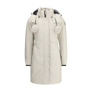 Moose Knuckles White Cotton Parka