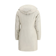 Moose Knuckles White Cotton Parka