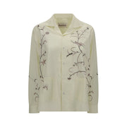 Baziszt Yellow Cotton Pattern Shirt