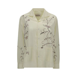 Baziszt Yellow Cotton Pattern Shirt