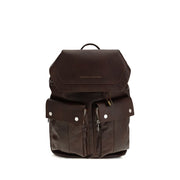 Brunello Cucinelli Brown Calf Leather Bos Taurus Backpack