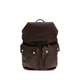 Brunello Cucinelli Brown Calf Leather Bos Taurus Backpack